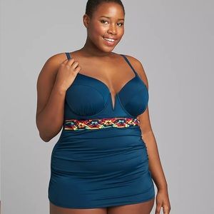 NWT Lane Bryant/Cacique Fitted Underwire Swim Top
